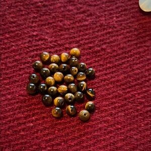 Tiger Eye Beads 30 count - every purchase comes with a free semiprecious stone
